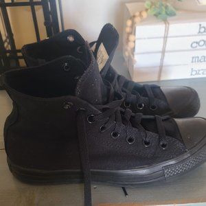 High Top Converse (Black on black)